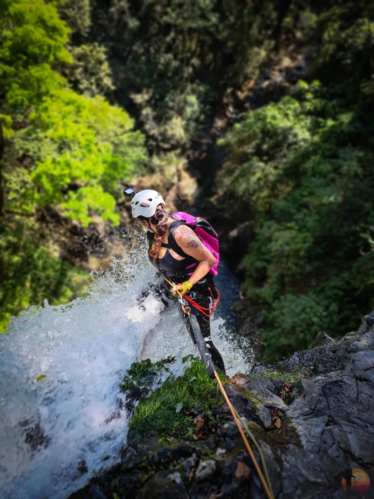 La 51 y La Iglesia canyoning rappel, Ruta 27
