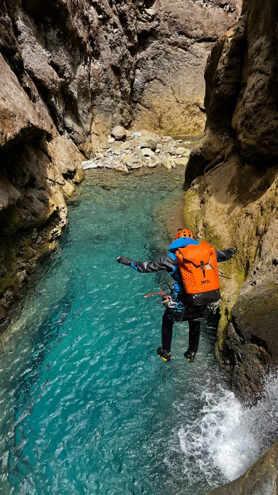 Canyoning waterfall rappel in Costa Rica