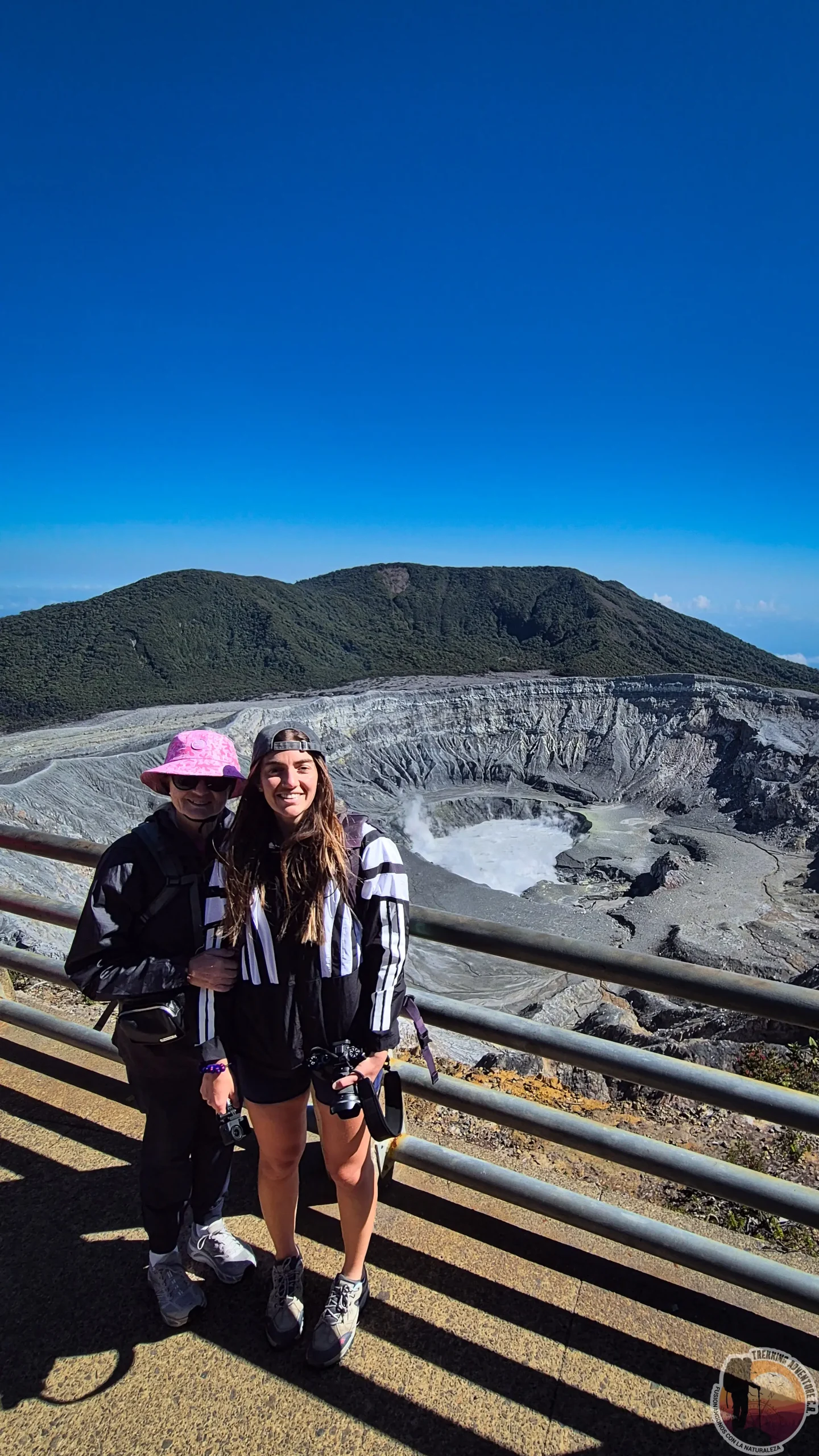 Po&aacute;s Volcano crater and surrounding landscape in Costa Rica