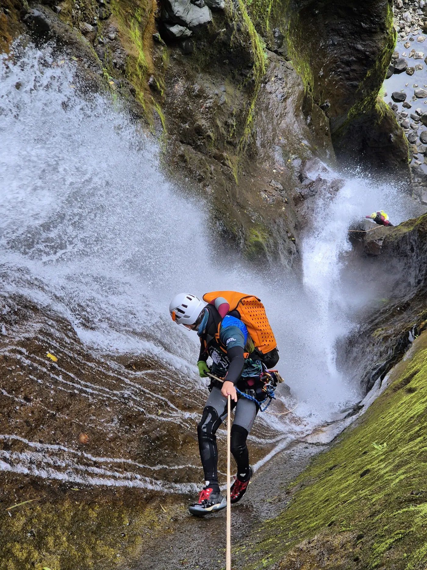 Waterfall canyoneering in Bajos del Toro, Costa Rica
